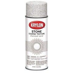 Krylon K18202 Coarse Stone Textured 12 Ounce (Pack of 1), Charcoal Sand