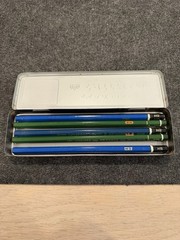 Vintage Art Supplies, Turquoise Drawing Leads, Ruwe Pencils, Castell, Craftint