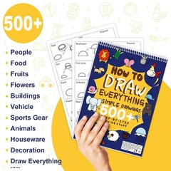 How to Draw Everything for Age 4-8 – 12, 500 Simple Step By Step Drawings for…