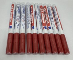 Edding 751 Red Paint Marker Box of 10 1-2mm Fine Tip Industrial Markers Paint
