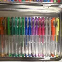 Multicolor Gel Pen Set in Metal Case, Assorted Colors