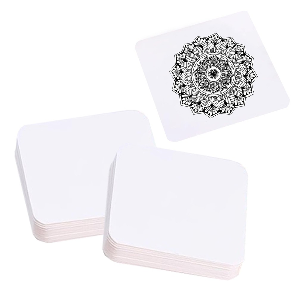 60 PCS Artist Square Blank Paper 4.5×4.5 Inch Drawing Sheets Watercolor