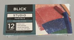 New! Blick Studio Pastels Square Sticks 12 Assorted