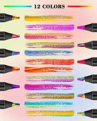 Rainbow Colored Pencils Art Supplies for Girls Boys Multi Colored Pencil
