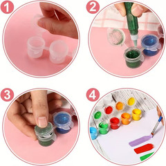 17 Strips With 6 Cups ~ Empty Paint Storage Strips Art Applications ~ 102 Cups
