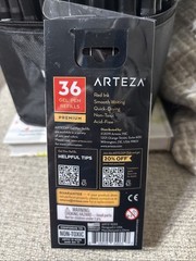 ARTEZA Gel Pen Refills, Pack of 36 Red Roller Ball Gel Ink Pen Refills, Premium