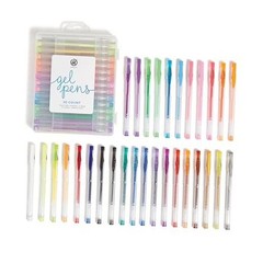 Metallic Gel Pens, Set of 30, Assorted Point Sizes, 30 Count (Pack of 1)