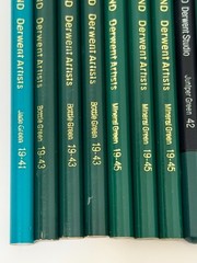 Derwent Rexel Cumberland Colored Pencils Lot of 13 Vintage Green Blue Tones