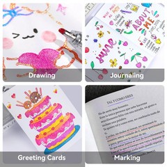 XWT Retractable Glitter Gel Pens 36 Colors Fine Point Art Set