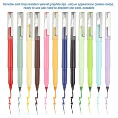 4 Pcs Mechanical Sharpened Forever Pencils Set, Red