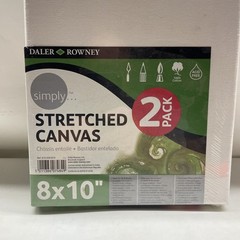 Stretched Canvas Panels 8×10 White 2 Pack