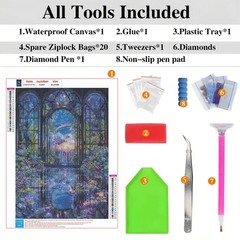 Flower Diamond Art Kits for Adults Beginners, 5D DIY Cityscape Diamond Painting