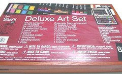 Darice Studio 71 Deluxe Art Set in Wooden Case, 80 Pieces