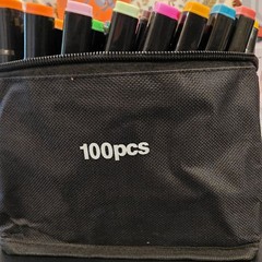 Touch NiDianCai 100-Piece Twin Marker Set with Carrying Case