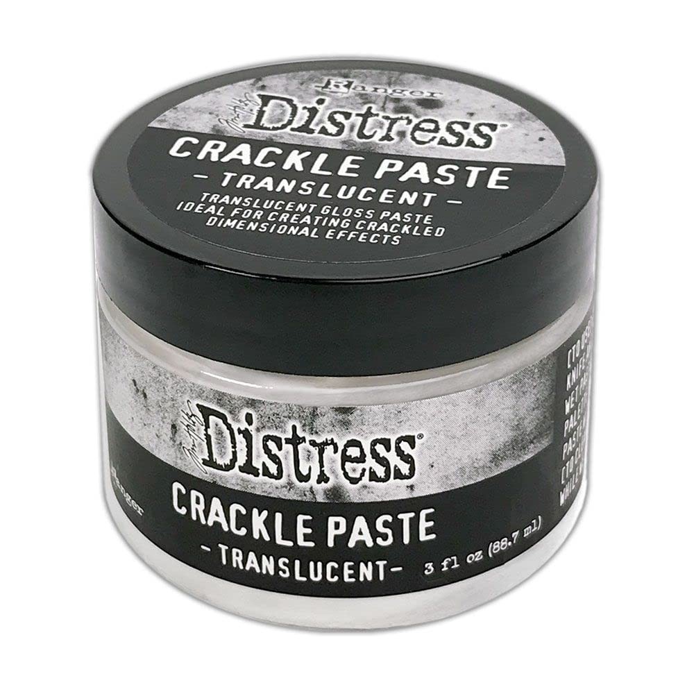 Tim Holtz – Ranger Crackle Paste 3OZ TRANSLUCEN, Translucent,Acrylic Paint