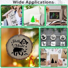 80 Pcs 3 x 3 Inch Stencils for Painting on Wood, Reusable Farm & Animal Plast…
