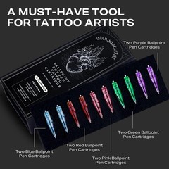 Heart Ink Ballpoint Dot Pen 0.5mm Tattoo Art Pen Multicolor Drawing Tool