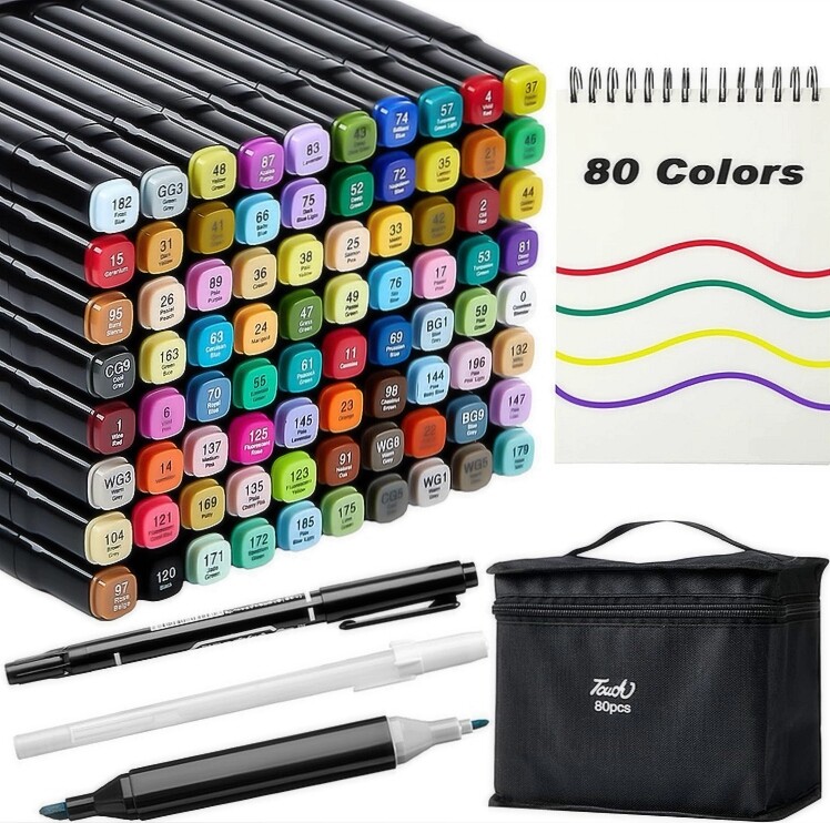 Alcohol Markers set dual tip Alcohol Markers lot brush tip based spectrum noir