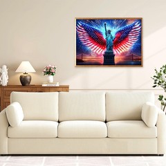 Independence Day Diamond Art Kits for Adults Beginner, 4th of July 5D Diamond