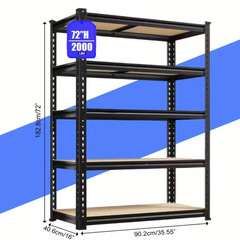 Nnovaroom 72″ Adjustable Metal Double Layer Column Shelving, Commercial Grade Ut