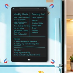 Magnetic LCD Writing Tablet for Fridge,16 Inch Large 9″W x 13.5″H, Black