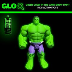 Glow in Dark Spray Paint Green Acrylic 12hr Glow Metal Plastic Fabric