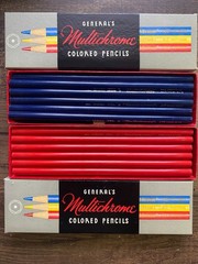 General’s Multichrome Colored Drawing Pencils 403 Indigo Blue & 405 Scarlet Red