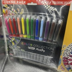 Bic Marking Color Collection Combo Pack 12 Markers And 1 Coloring Book