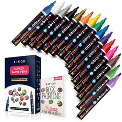 Paint pens for rock painting – Wood, Glass, Metal and Ceramic Works on almost…