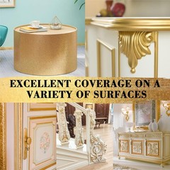 100ml Water-Based Golden Metallic Acrylic Paint Set, Gold Leaf Colors,