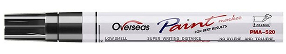 Black Oil Based PAINT MARKER PEN Fine Point permanent Marking Overseas PMA-520