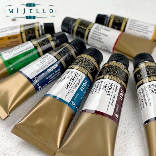 Mijello Mission Gold Class Watercolor Single Tube 15ml – Choose from 126 Colors