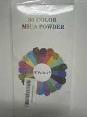 30 Colors Natural Mica Powder Pigment Lot Epoxy UV Resin Art Soap Making Slime