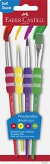 Faber-Castell Hair Brush Set of 4 assortments, Metal, Colourful, 4-teiliges Sort