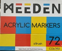 Acrylic Markers Soft Tip Brush 72 Colors Mixed Media Journal Quilt Crafts