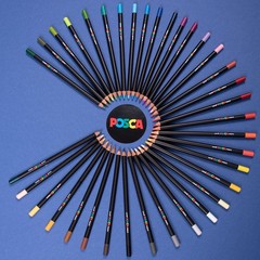 uni Colored Pencils, 4.0mm Lead, Assorted Set, 36 Pack