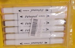 BRAND NEW Dual Tip Skin/Flesh Tone Alcohol Markers Set, 6 markers
