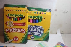 Markers, Watercolors, Pencils, glue, foamies, eyes, scissors Art Supplies Lot