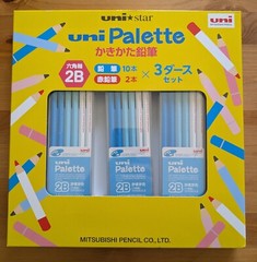 Mitsubishi Uni Palette 2B Drawing Pencils 36 pcs Pastel blue New Made In Japan