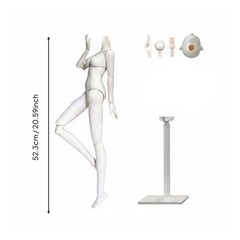 1/4 Scale Female BJD Body Polished Finish Articulated Doll Body for Photography