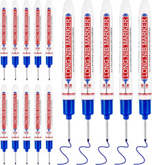 15 Pcs Long Nib Marker, 20 Mm Long Head Deep Hole Marker Pens, Fine Nose Tip Dee