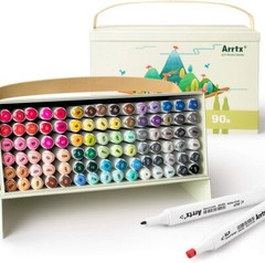 Arrtx ALP 90 Colors Alcohol Markers Dual Tips Color Pen for Beginners & Artist