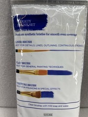Paint Brush Set Plaid FolkArt Flat Taklon Bristle Multi Sizes 50536E NEW