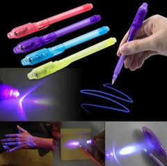 4pcs UV Invisible Ink Pen Luminous Light Magic Purple 2 in 1 Set