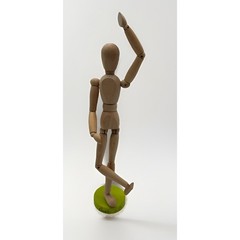 Artist’s Posable Jointed Articulated Figure Sketch Model Natural Wood 13” {Q}