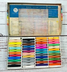 Alphacolor 48 Square Pastels Weber Costello Chicago Art Supplies Vintage Box Set