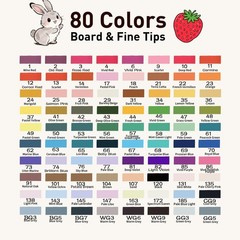 Alcohol Markers Set, 80 colors Alcohol Based Dual Tip, Brush and Fine Tip for…