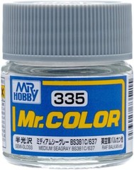 Mr. Hobby C335 Mr. Color Medium Seagray BS381C/637 Lacquer Paint 10ml – US
