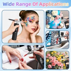 Airbrush for Nails Kit with Compressor, 48PSI Cordless Rechargeable Nail Airb…