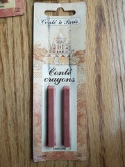 Conte A Paris Sketching Crayons 5 packs of 2 – 4 x Sanguine 2350, 1 x Black 2361